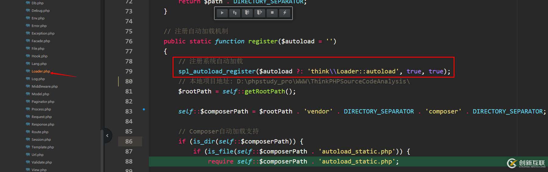 ThinkPHP如何自動(dòng)加載Loader源碼