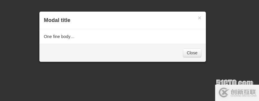Bootstrap模態(tài)框的簡單示例