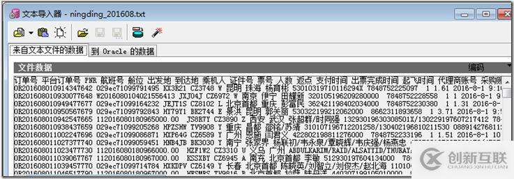 EXCEL表數(shù)據(jù)導(dǎo)入到ORACLE數(shù)據(jù)庫中