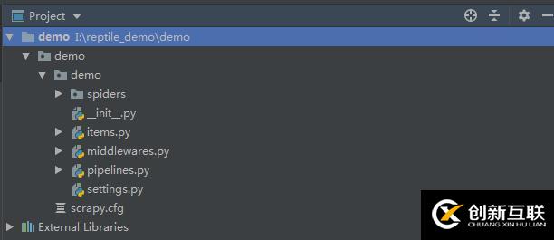 Python爬蟲利用scrapy創(chuàng)建項(xiàng)目