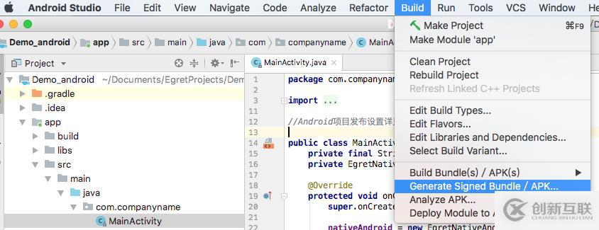 egret 發(fā)布android原生項目（一）打包apk
