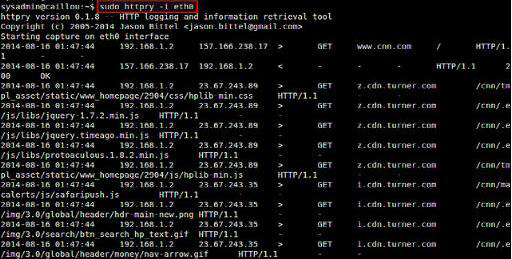 Linux下如何使用httpry來嗅探HTTP流量