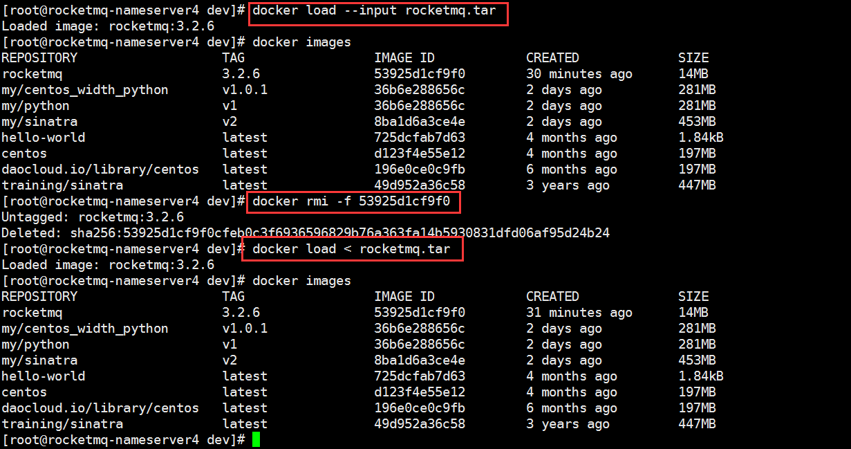 Docker 本地導入鏡像/保存鏡像/載入鏡像/刪除鏡像的方法