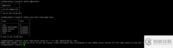 MySQL 中怎么創(chuàng)建復(fù)制用戶