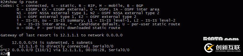 19、OSPF配置實驗之注入默認路由