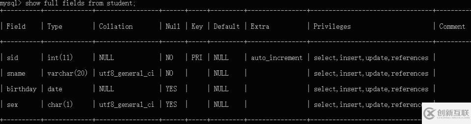 mysql常用查看表結(jié)構(gòu)的方法