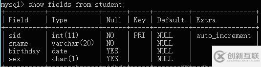 mysql常用查看表結(jié)構(gòu)的方法