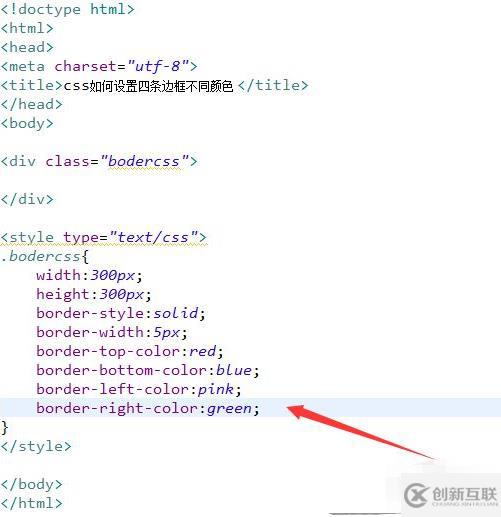 css如何設(shè)置4個(gè)邊框顏色不同