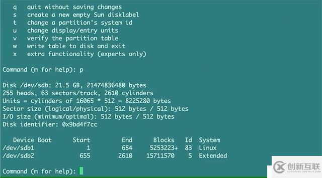 Linux系統(tǒng)磁盤分區(qū)及掛載 - fdisk