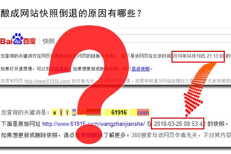 釀成網(wǎng)站快照倒退的原因有哪些？