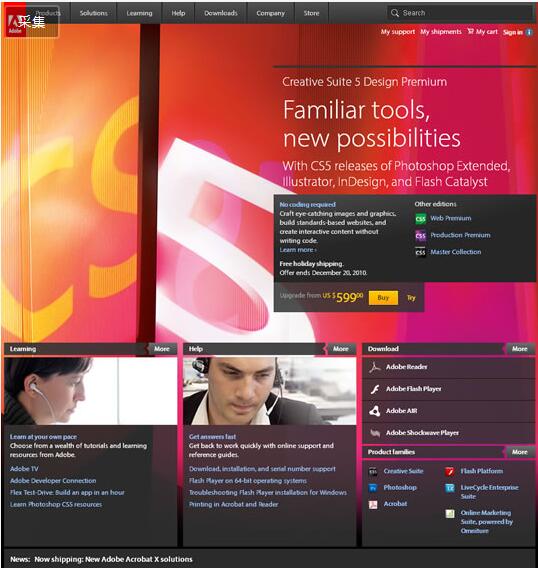 Adobe 網(wǎng)頁設(shè)計(jì) 首頁